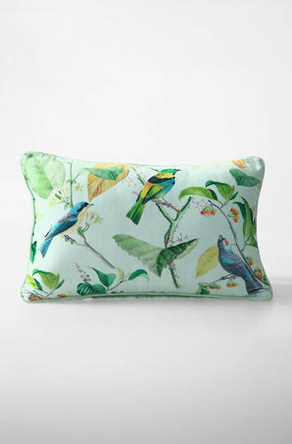 MM Linen - Aviary Long Velvet Cushion