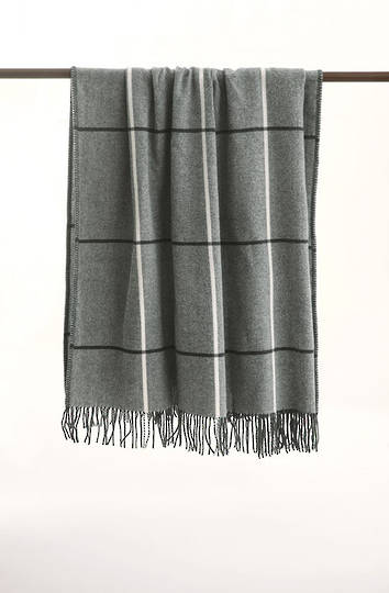 MM Linen - Darcy NZ Wool Throw - Grey