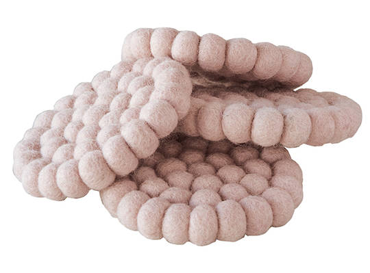 Bianca Lorenne - Pecora Blossom Felted Coasters / Set of Four
