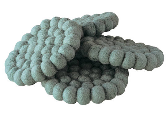 Bianca Lorenne - Pecora Duck Egg Felted Coasters / Set of Four