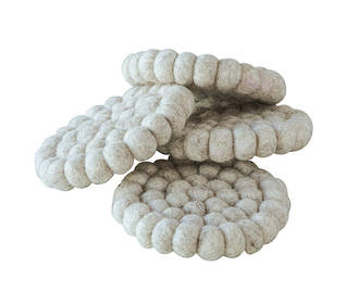 Bianca Lorenne - Pecora Oatmeal Felted Coasters / Set of Four