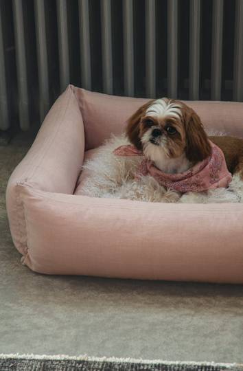 Bianca Lorenne - Pink Chambray Pet Bed