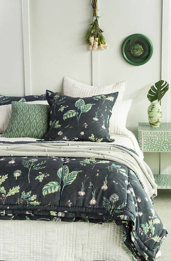Bianca Lorenne - Botaniska Charcoal Comforter / Pillowcases and Cushion Sold Separately