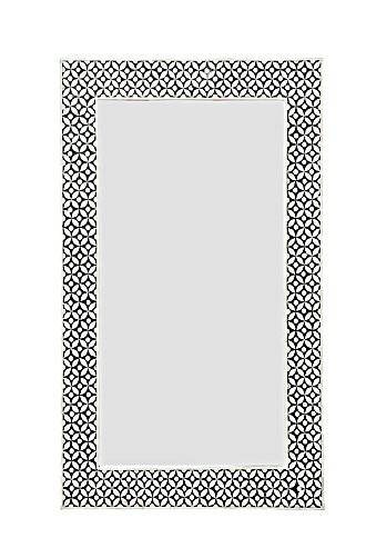 Bianca Lorenne Bone Inlay Eye Design Black/Ivory Mirror