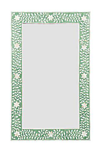 Bianca Lorenne Bone Inlay Floral Green/Ivory Mirror
