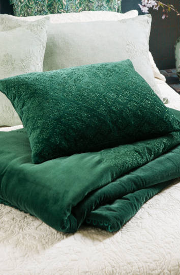 Bianca Lorenne - Sashiko Emerald Comforter / Eurocases and Cushion Sold Separately