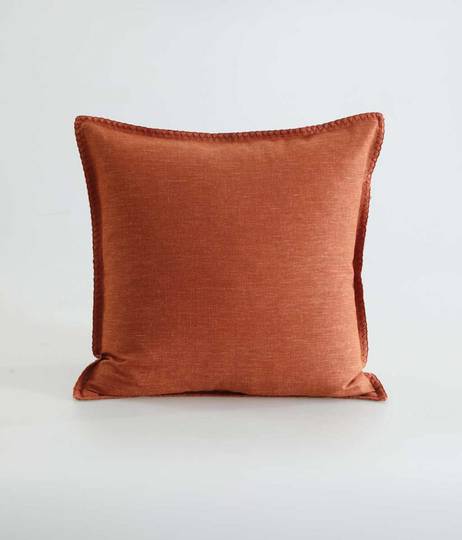 MM Linen - Stitch Cushion - Clay