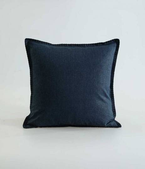 MM Linen - Stitch Cushion - Navy