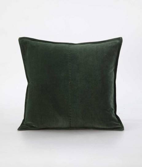 MM Linen - Velvet Cushion - Forest